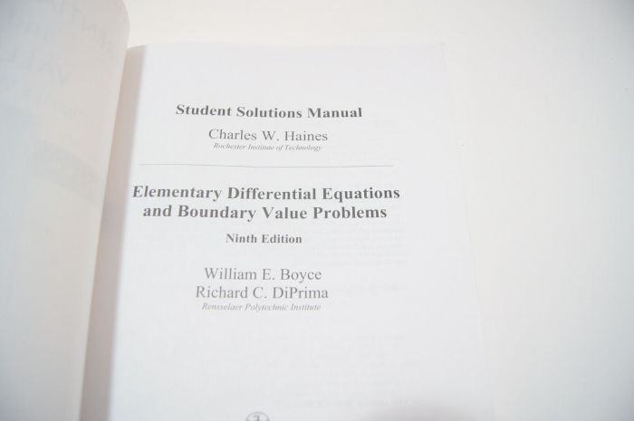 Elementary differential equations and boundary value problems answers