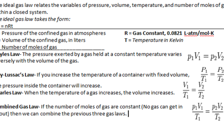 Ap chemistry gas laws frq