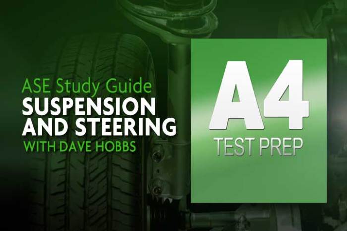 Ase steering and suspension practice test