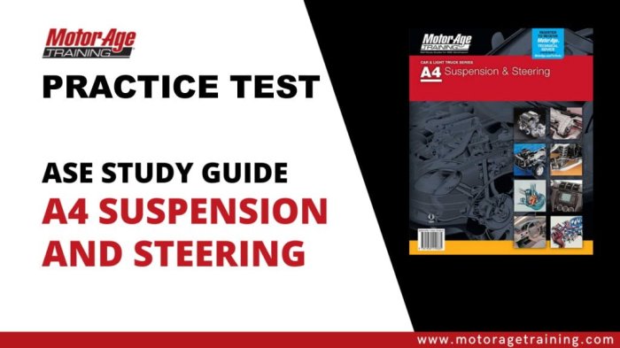 Ase steering and suspension practice test