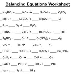 Challenge questions balance the equations below