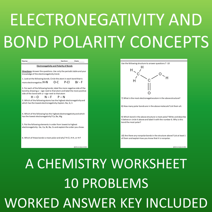 Polarity and electronegativity worksheet answers